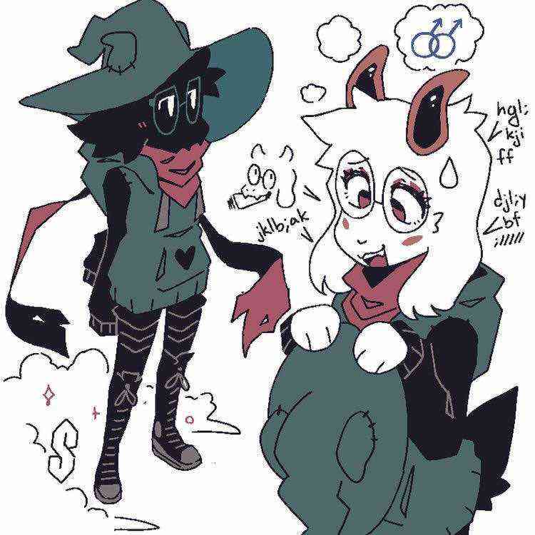 art of ralsei looking like really pretty twink and also smoking some stuff idk