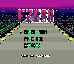 F-Zero; Title Screen